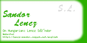 sandor lencz business card